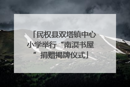 民权县双塔镇中心小学举行“南溟书屋”捐赠揭牌仪式