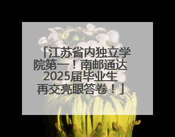 江苏省内独立学院第一！南邮通达2025届毕业生再交亮眼答卷！