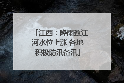 江西：降雨致江河水位上涨 各地积极防汛备汛