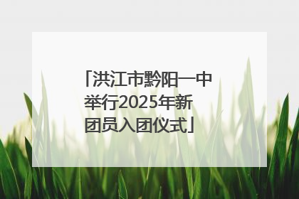 洪江市黔阳一中举行2025年新团员入团仪式