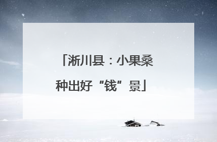 淅川县：小果桑种出好“钱”景