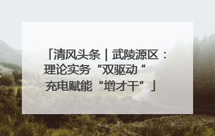 清风头条｜武陵源区：理论实务“双驱动 ” 充电赋能“增才干”
