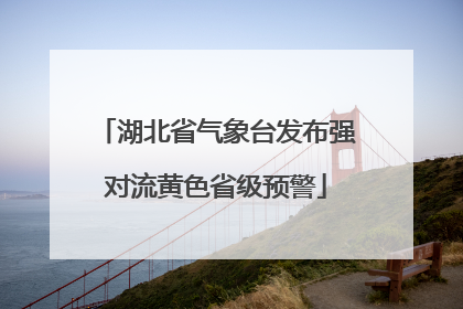 湖北省气象台发布强对流黄色省级预警