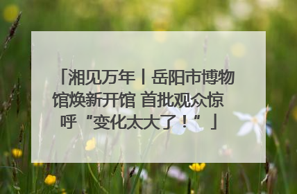 湘见万年丨岳阳市博物馆焕新开馆 首批观众惊呼“变化太大了！”