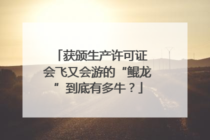 获颁生产许可证 会飞又会游的“鲲龙”到底有多牛？