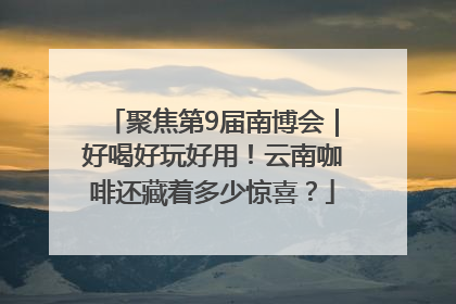 聚焦第9届南博会｜好喝好玩好用！云南咖啡还藏着多少惊喜？