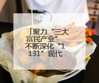 聚力“三大富民产业” 不断深化“1131”现代化产业体系