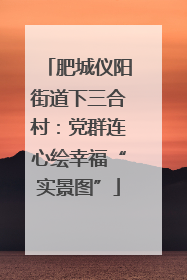 肥城仪阳街道下三合村：党群连心绘幸福“实景图”