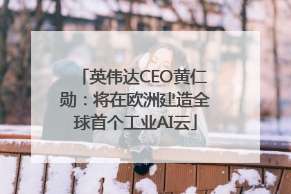 英伟达CEO黄仁勋：将在欧洲建造全球首个工业AI云
