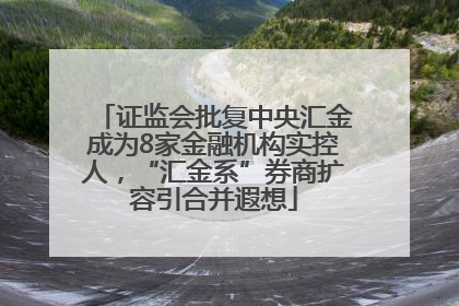 证监会批复中央汇金成为8家金融机构实控人，“汇金系”券商扩容引合并遐想