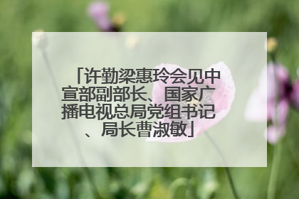 许勤梁惠玲会见中宣部副部长、国家广播电视总局党组书记、局长曹淑敏