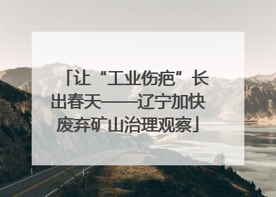让“工业伤疤”长出春天——辽宁加快废弃矿山治理观察