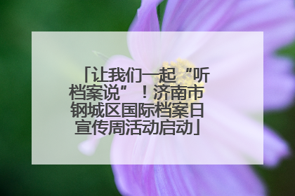 让我们一起“听档案说”！济南市钢城区国际档案日宣传周活动启动