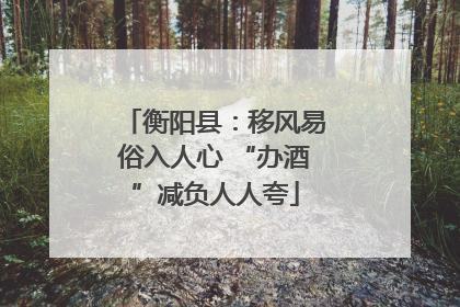 衡阳县：移风易俗入人心 “办酒”减负人人夸
