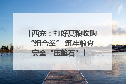 西充：打好夏粮收购“组合拳” 筑牢粮食安全“压舱石”