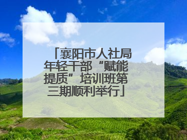 襄阳市人社局年轻干部“赋能提质”培训班第三期顺利举行