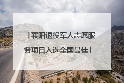 襄阳退役军人志愿服务项目入选全国最佳