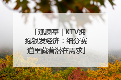 观澜亭｜KTV拥抱银发经济：细分赛道里藏着潜在需求