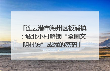连云港市海州区板浦镇：城北小村解锁“全国文明村镇”成就的密码