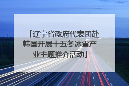 辽宁省政府代表团赴韩国开展十五冬冰雪产业主题推介活动