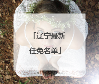 辽宁最新任免名单