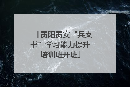 贵阳贵安“兵支书”学习能力提升培训班开班