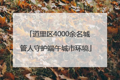 道里区4000余名城管人守护端午城市环境