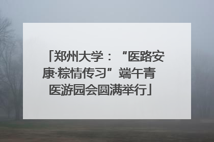 郑州大学：“医路安康·粽情传习”端午青医游园会圆满举行