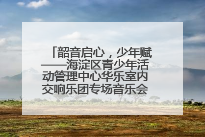 韶音启心，少年赋——海淀区青少年活动管理中心华乐室内交响乐团专场音乐会圆满举办