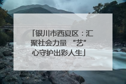 银川市西夏区：汇聚社会力量 “艺”心守护出彩人生