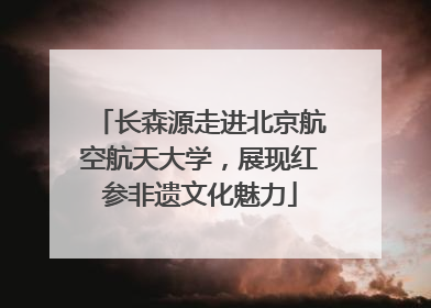 长森源走进北京航空航天大学，展现红参非遗文化魅力