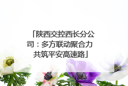 陕西交控西长分公司：多方联动聚合力 共筑平安高速路
