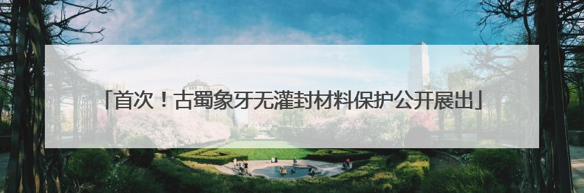 首次！古蜀象牙无灌封材料保护公开展出