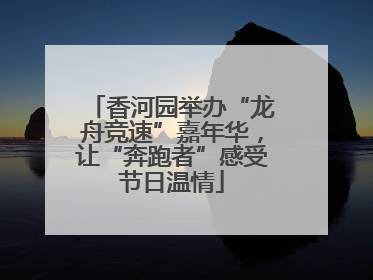 香河园举办“龙舟竞速”嘉年华，让“奔跑者”感受节日温情