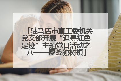 驻马店市直工委机关党支部开展“追寻红色足迹”主题党日活动之八——鏖战独树镇