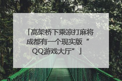 高架桥下乘凉打麻将 成都有一个现实版“QQ游戏大厅”
