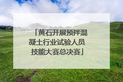 黄石开展预拌混凝土行业试验人员技能大赛总决赛