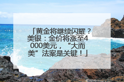黄金将继续闪耀？美银：金价将涨至4000美元，“大而美”法案是关键！