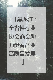 黑龙江：全省性行业协会商会助力伊春产业高质量发展