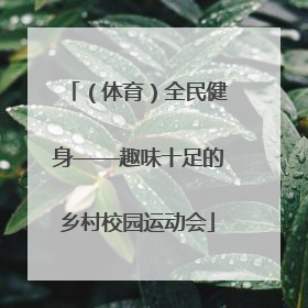 （体育）全民健身——趣味十足的乡村校园运动会