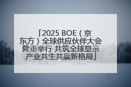 2025 BOE（京东方）全球供应伙伴大会隆重举行 共筑全球显示产业共生共赢新格局