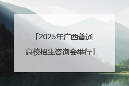 2025年广西普通高校招生咨询会举行