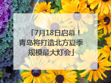 7月18日启幕！青岛将打造北方夏季规模最大灯会