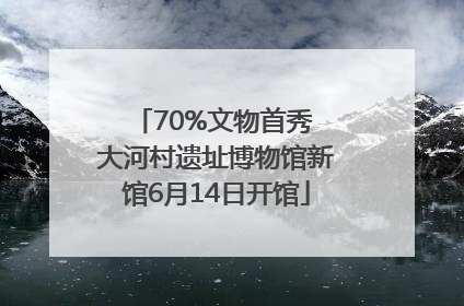 70%文物首秀 大河村遗址博物馆新馆6月14日开馆