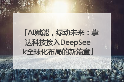 AI赋能，绿动未来：挚达科技接入DeepSeek全球化布局的新篇章